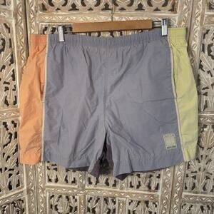 Vintage Men's Nautica Pastel Colorblock Mesh Lined Swimming Shorts 90s Size L